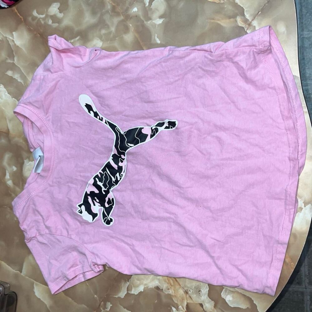Pink Puma kids tee, size S
